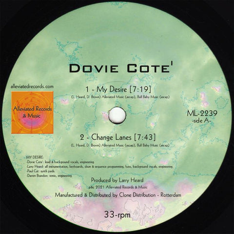 Dovie Cote' EP - 12" - Alleviated Records - ML-2239