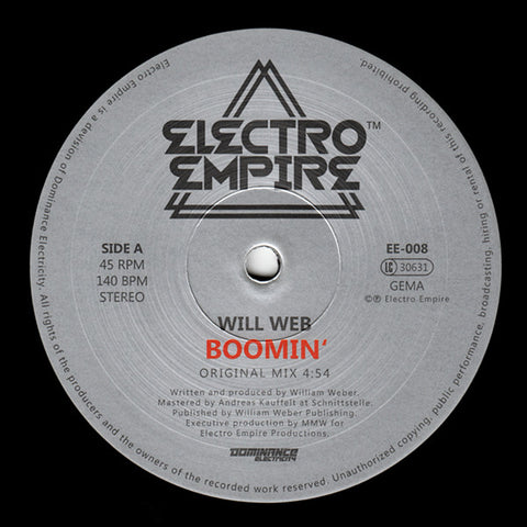 Will Web - Boomin' - 12" - Electro Empire - EE-008