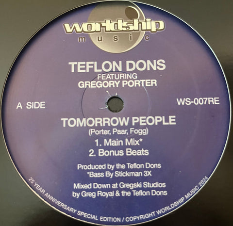 Teflon Dons - Tomorrow People - 12" - Worldship - WS-007RE