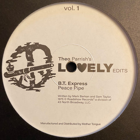 Theo Parrish’s Lovely Edits Vol 1 - 12" - Lovely Edits - LE-01